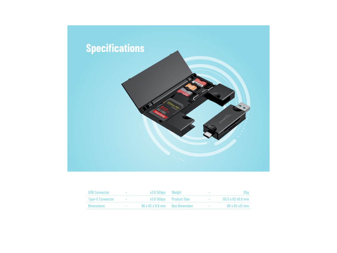 Buy Porodo 2-in-1 USB-C Card Reader with Holder | in Qatar Buy Porodo 2-in-1 USB-C Card Reader with Holder | in Qatar